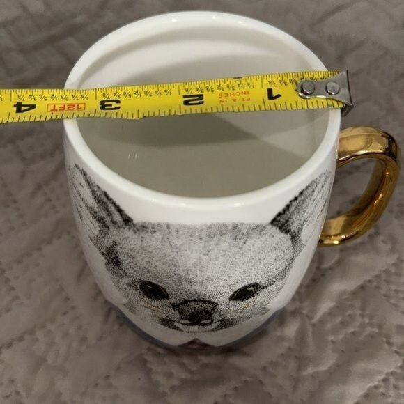 Koala Fine China Mug By Pier 1 With Gold Handle 5" Tall - Picture 5 of 5